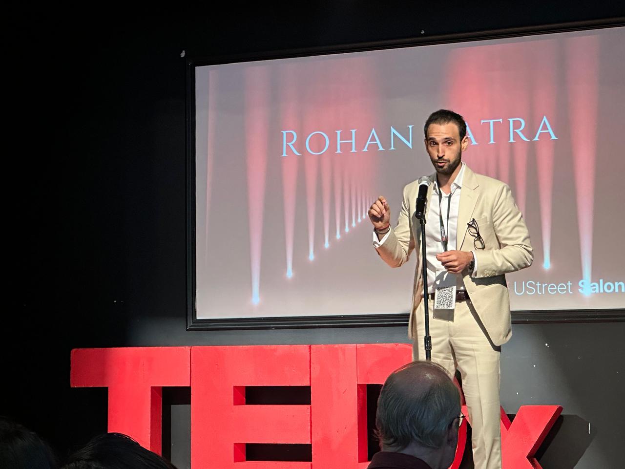 Rohan speaking at TEDx